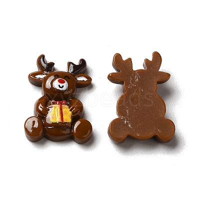 Christmas Opaque Resin Cabochons RESI-K019-29-1
