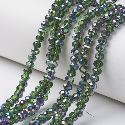 Electroplate Transparent Glass Beads Strands X-EGLA-A034-T4mm-Q04-1