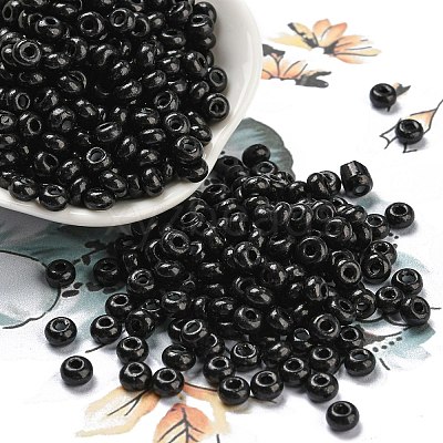 Imitation Jade 3/0 Glass Seed Beads SEED-Z001-A-B16-1