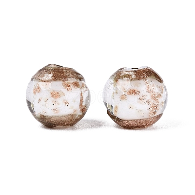 Handmade Gold Sand Lampwork Beads LAMP-N045-01A-1