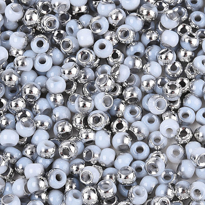 6/0 Half Plated Glass Beads SEED-N008-04E-1