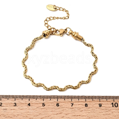 304 Stainless Steel Singapore Chains Bracelets for Women BJEW-A158-02I-G-1