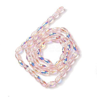 AB Color Plated Transparent Electroplate Beads Strands EGLA-H104-05C-1