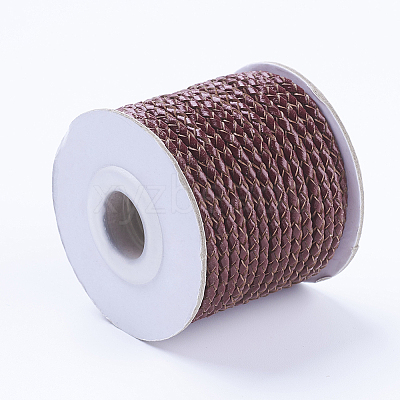1 Roll Round Braided Cowhide Cords WL-SC0001-01A-1