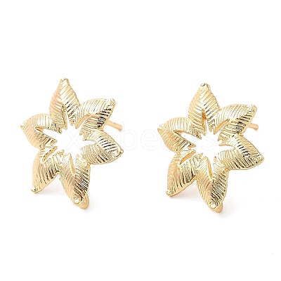 Brass Stud Earring Hooks KK-F855-22G-1