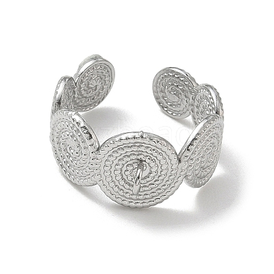 304 Stainless Steel Cuff Open Ring Setting SA-CBA37BC-08A-P-1