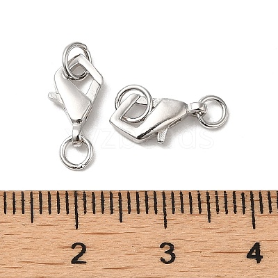 Anti-Tarnish Rhodium Plated 925 Sterling Silver Lobster Claw Clasps STER-D006-21P-1