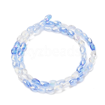 Electroplated Glass Beads Strands EGLA-P067-02A-03-1
