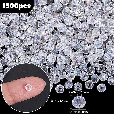 1500Pcs Electroplate Glass Beads EGLA-PA0001-44A-01-1