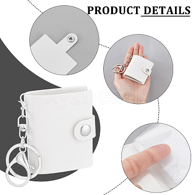 2 Inch Mini PU Leather Photo Albums with Zinc Alloy and Iron Clasps AJEW-WH0816-435P-1