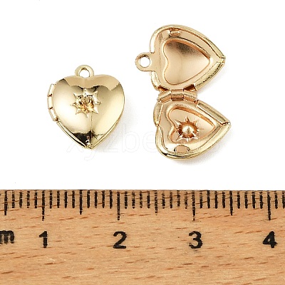 Heart Brass Pendant Rhinestone Settings KK-A276-12LG-1