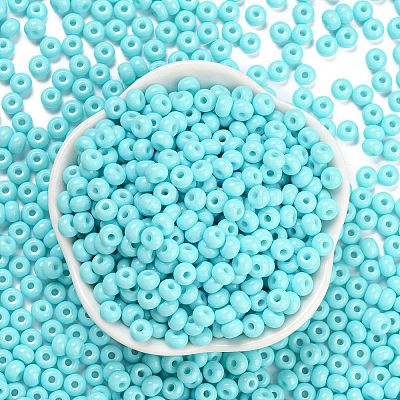 Imitation Jade 3/0 Glass Seed Beads SEED-Z001-A-B06-1