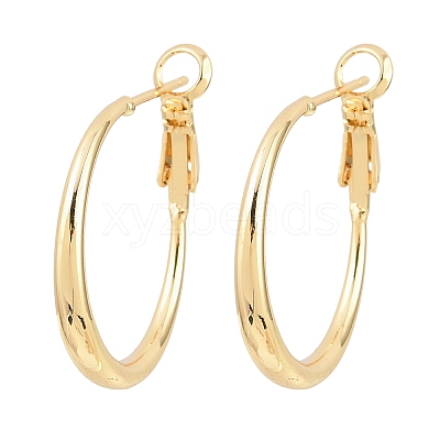 Brass Hoop Earrings for Women EJEW-A156-17A-G-1