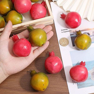 20Pcs 2 Colors Mini Foam Imitation Pomegranates AJEW-CA0004-33-1