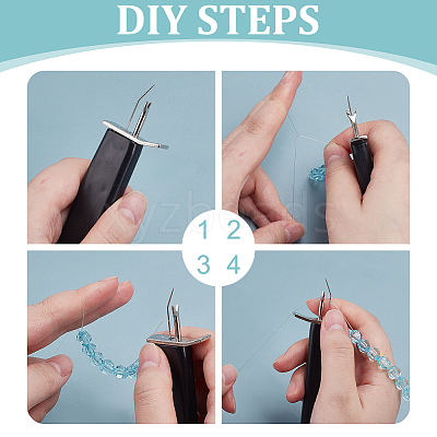 1Pc Plastic with Iron Bead Knotting Tool TOOL-WR0001-10B-1