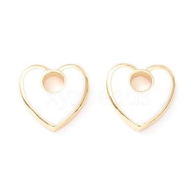 Rack Plating Eco-friendly Brass Enamel Charms KK-D073-04G-NR-1