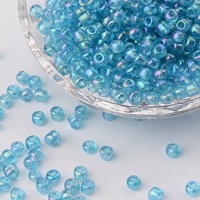 (Repacking Service Available) Round Glass Seed Beads SEED-C016-4mm-163-1