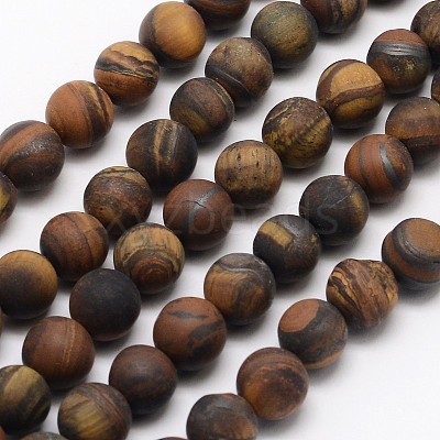 Natural Tiger Eye Beads Strands X-G-D688-8mm-1