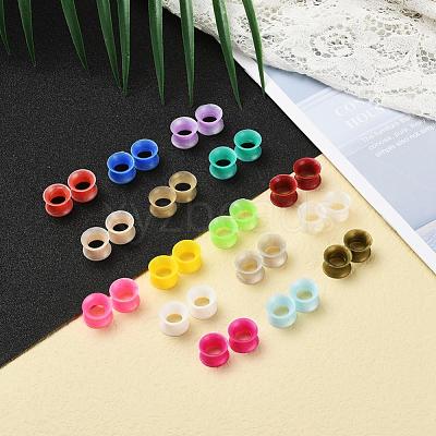 32Pcs 16 Colors Silicone Thin Ear Gauges Flesh Tunnels Plugs FIND-YW0001-16C-1