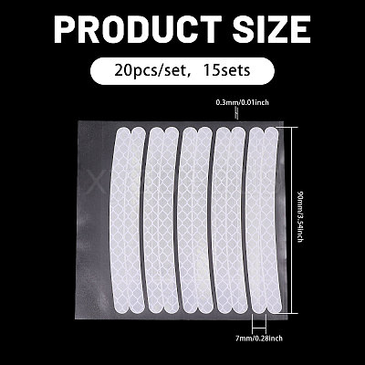 20Pcs Wheel Fluorescent Stickers OFST-WH0004-102-1