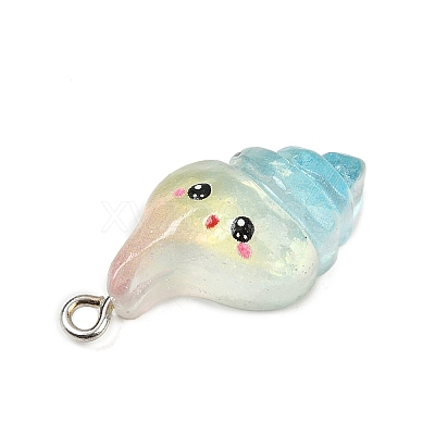 Ocean Theme Transparent Resin Pendants RESI-I351-03P-04-1
