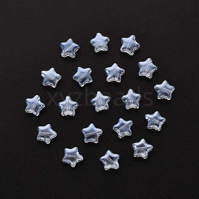 20Pcs Transparent Spray Painted Glass Beads GLAA-YW0001-14-1
