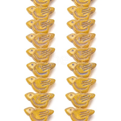 Painted Glass Beads Strands GLAA-Z021-19H-1