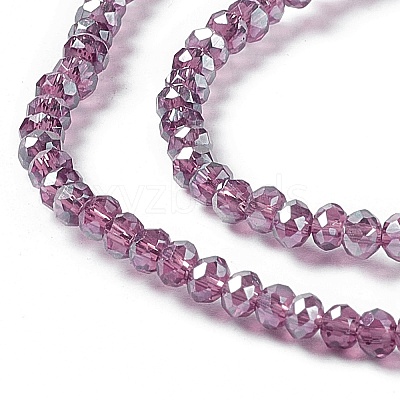 Electroplate Glass Beads Strands EGLA-R048-2mm-11-1