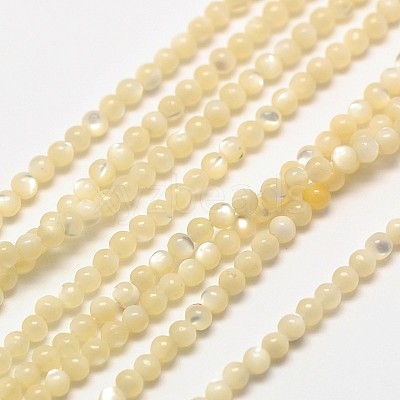 Shell Round Beads Strands X-G-A130-2mm-02-1