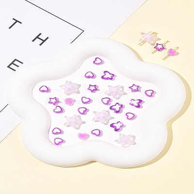 200Pcs 5 Styles Transparent Acrylic Beads TACR-FS0001-54D-1