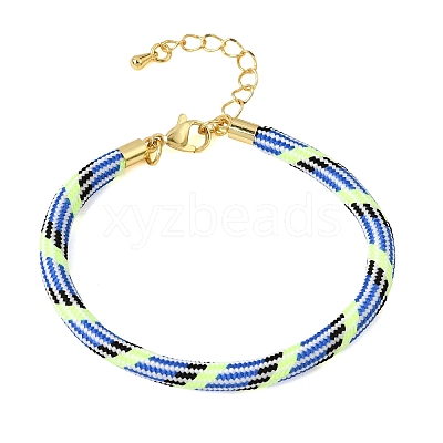 Braided Round Polyester Cord Bracelet Makings FB-CBAEDA0-01G-29-1