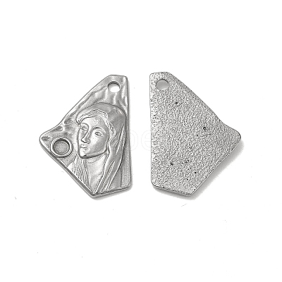 Tarnish Resistant 304 Stainless Steel Pendant Cabochon Settings STAS-P319-51P-1
