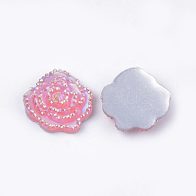 Resin Rhinestone Cabochons CRES-T012-02C-1