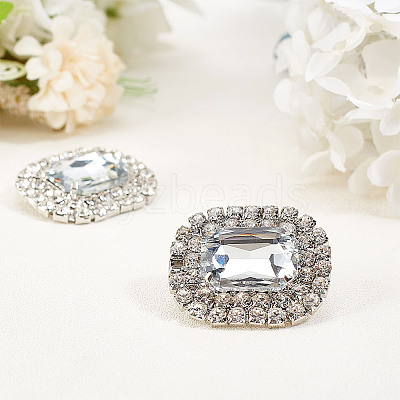 Alloy Rhinestone Shoe Decorations FIND-WH0126-417B-1