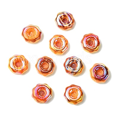 20Pcs 5 Colors Electroplate Transparent Resin Beads RESI-CJ0005-22-1