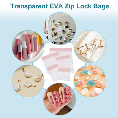 45Pcs 5 Styles Transparent EVA Jewelry Resealable Bags ABAG-TA0002-30-1