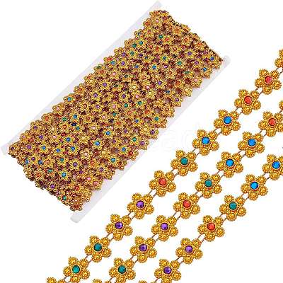 Plastic Beaded Trim Garland Strand FIND-WH0056-89-1