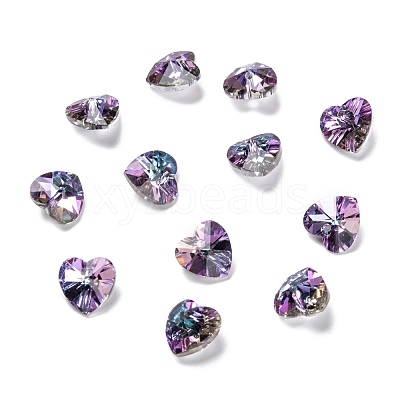 Electroplate Glass Charms X-G030V10mm-001HE-1