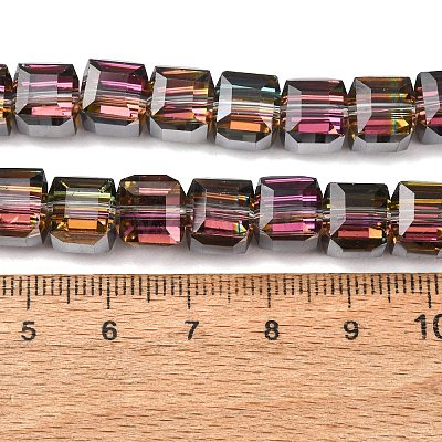 Electorplated Glass Beads EGLA-E006-1C-1