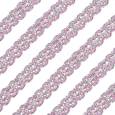 Polyester Braided Lace Ribbons OCOR-WH0060-73E-1