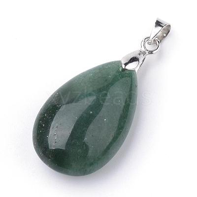 Natural Green Aventurine Gemstone Pendants G-S243-14-1