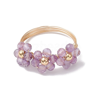 Natural Amethyst Finger Rings RJEW-TA00198-02-1
