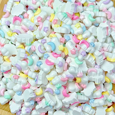 Cartoon Opaque Resin Cabochons RESI-C039-04B-1