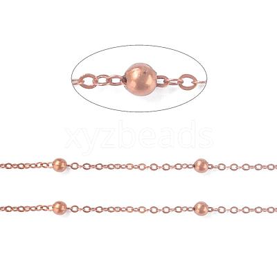Brass Flat Oval Cable Chains X-CHC018Y-R-1