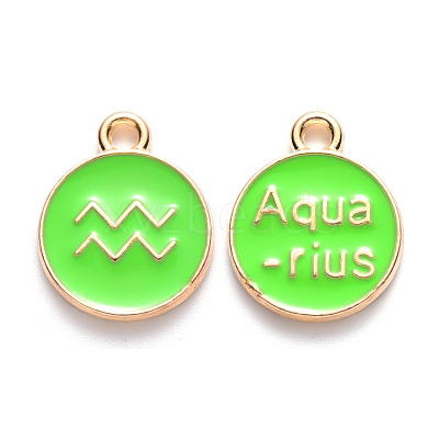 Alloy Enamel Pendants ENAM-S124-01B-06J-1