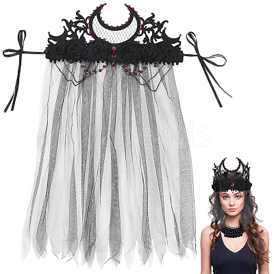 Felt Cloth and Alloy Headwear Crown OHAR-WH20020-01C-1
