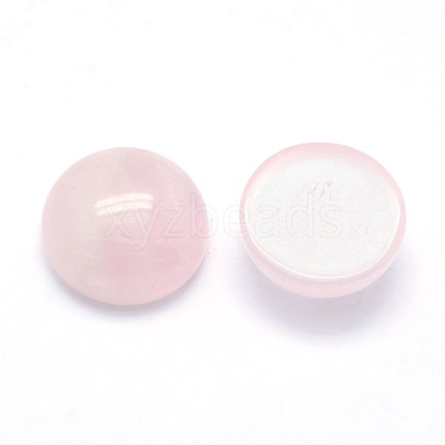 Natural Rose Quartz Cabochons G-P393-R20-4MM-1