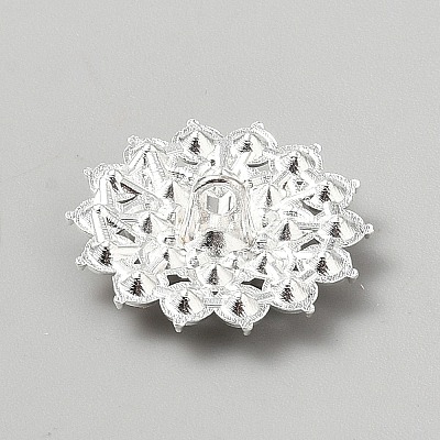 Alloy Rhinestone Shank Buttons BUTT-WH0020-93S-1