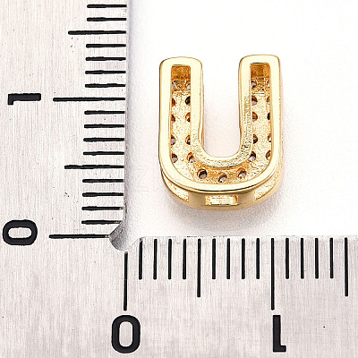 Brass Micro Pave Cubic Zirconia Charms KK-N254-217G-U-1