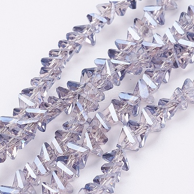 Electroplate Glass Beads Strands EGLA-J145-6mm-PL03-1